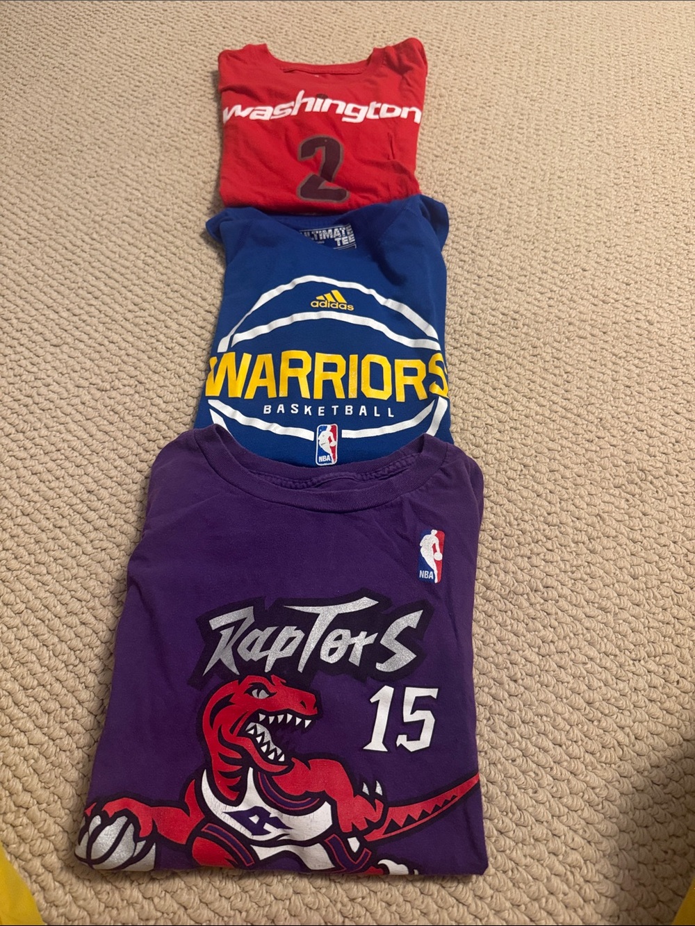 Set of 3!  Toronto Raptors, Washington Wizards, Golden State Warriors